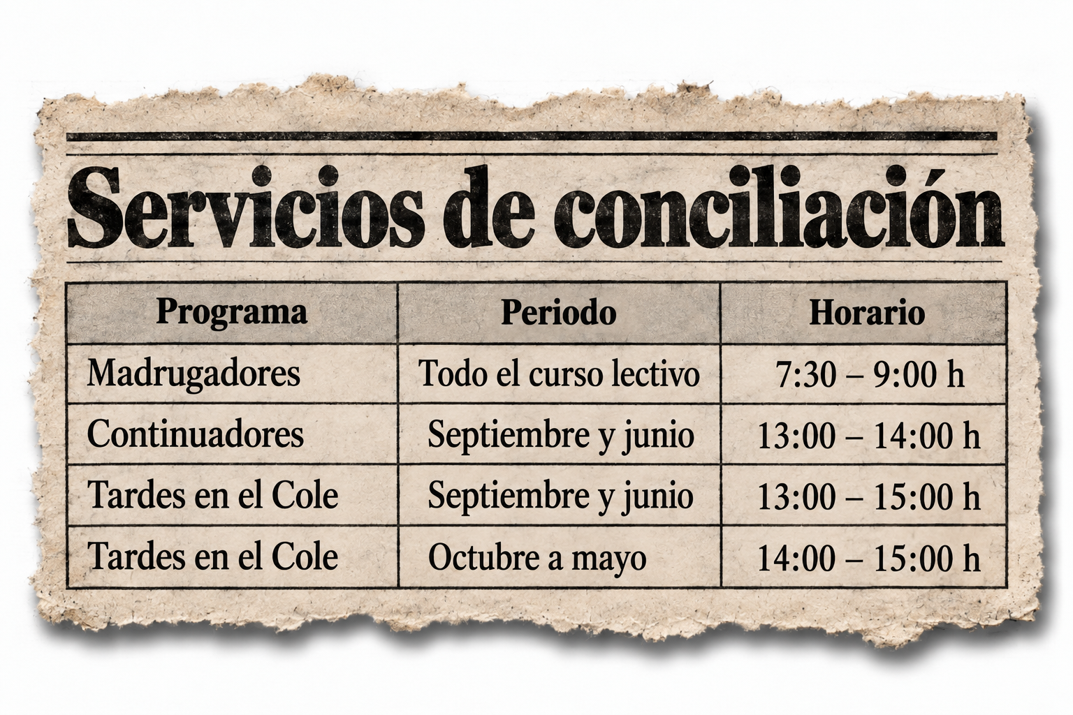 Servicios de conciliación